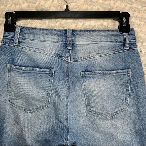 REWASH JEANS WOMANS 7 JUNIORS DISTRESSED THRASHED BEACH CASUAL OUTDOOR TAPERED S - Picture 10 of 13